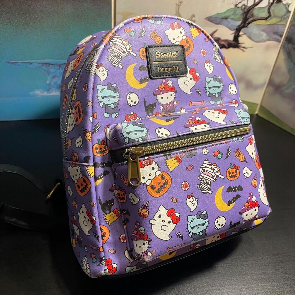 Loungefly Hello Kitty Halloween Costumes Purple Spooky Backpack